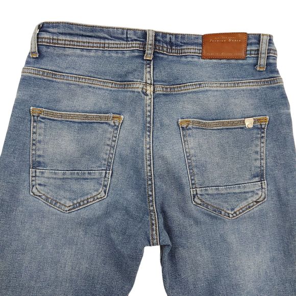 Zara Man Jeans Premium Denim Mens 31x30 Blue Skinny Stretch Cotton Blend - Picture 6 of 11